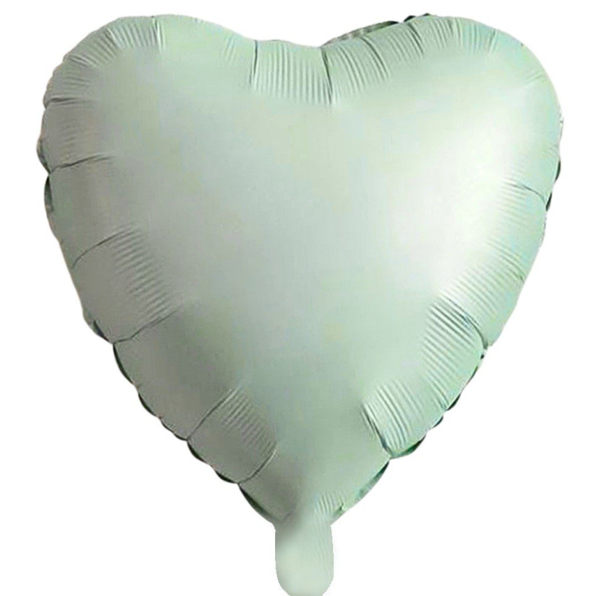 Kalp Folyo Balon Retro Yeşil 18 INÇ